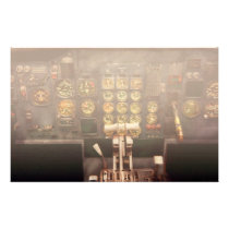 Plane - Cockpit - The controls are set stationery