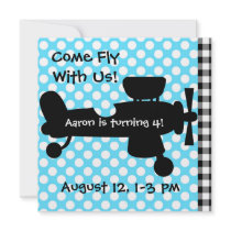 Plane Crazy Birthday Bash Invitations