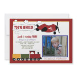 Planes & Trains Custom 5x7 Birthday Party Invite 2