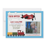 Planes & Trains Custom 5x7 Birthday Party Invite 6