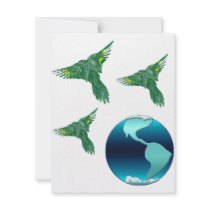 Planet Earth and Birds Personalized Announcement
