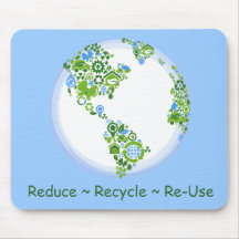 Planet Earth Eco Recycle Mousepad