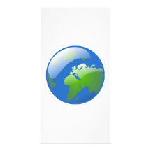 Planet Earth Globe Customized Photo Card
