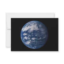 Planet Earth Looking At The Pacific Ocean Personalized Invitations