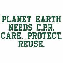 Planet Earth Needs C.P.R. Women Embroidered Shirt