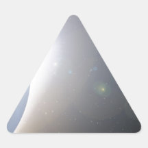 planet earth space shot triangle sticker
