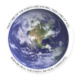 Planet Earth Round Stickers