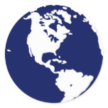 Planet Earth Stickers in Blue and White