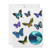 Planet Earth with Butterflies