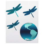 Planet Earth with Dragonflies letterhead
