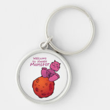 Planet monster keyring key chain