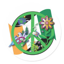 Planet Peace Sticker