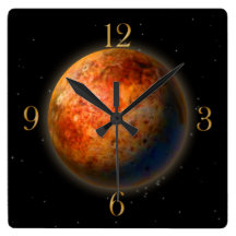 Planet Pluto & Stars Astronomy-lovers Wall Clock