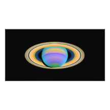 Planet Saturn's Rings in Ultraviolet Light Photo Print