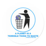 Planet Terrible to Waste stickers