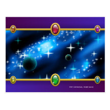 Planetary fantasy postcard