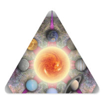 Planetary Mandala Triangle Sticker