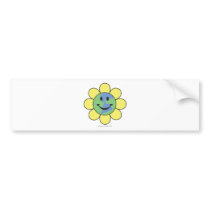 Planetpals-Flower Power Love Earth Design Bumper Sticker
