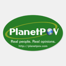 PlanetPOV - Oval Sticker