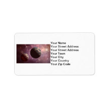 Planets in a Pink Universe Personalized Address Labels