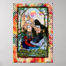 Planets Over Castle Print