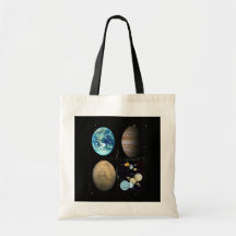 Planets solar system collage bags