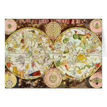 Planisphæri Cœleste 1698 - Astrology Greeting Card