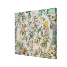 Planisphere céleste montrant les signes du Zod Impression Sur Toile