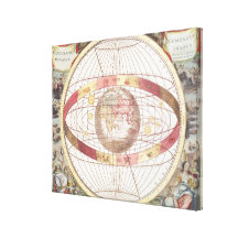 Planisphere, de 'atlas Coelestis Toile Tendue Sur Châssis