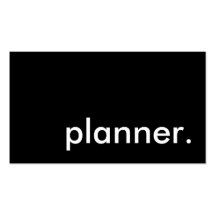 planner. business card