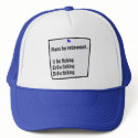 Plans for retirement (fishing) cap hats