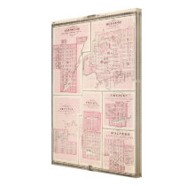 Plans of Glenwood, Denison, Hastings Stretched Canvas Print