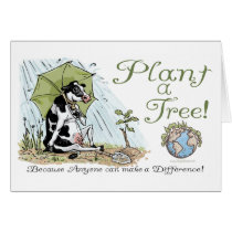 Plant a Tree Earth Day Cow Gear Cards
