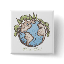 Plant a Tree Earth Day Gear Pin