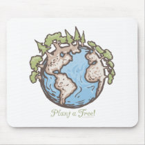 Plant a Tree Earth Day Gear Mouse Mat