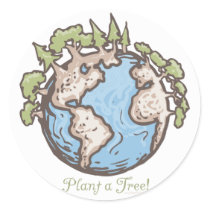 Plant a Tree Earth Day Gear Sticker