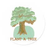 PLANT A TREE ROUND STICKER