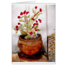 Plant In Terracotta Pot Greeting Cards