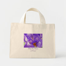 Plant Iris Flowers and Enjoy! Tote bags Irises