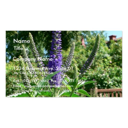 Plant With Purple Flowers Business Card