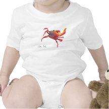 Plante grimpante rouge amicale de bébé de crabe t-shirts