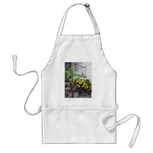 Planter With Yellow Flowering Cactus Aprons