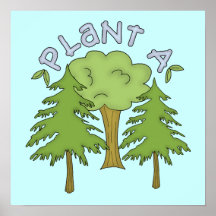 Plantez le T-shirts et les cadeaux d'un arbre Affiche