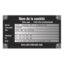 plaque constructeur business card template