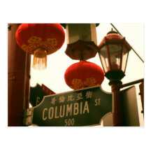 Plaque de rue de ville de la Chine Cartes Postales