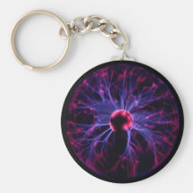 Plasma ball and chain key chains