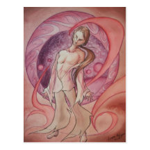 Plasma Fire Figure Postcards