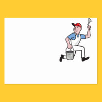 Plaster Masonry Worker Cartoon business cards