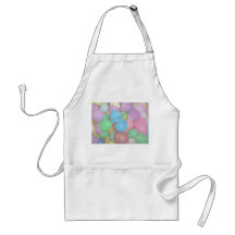 plastic colourful easter eggs pastel background aprons