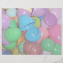 plastic colourful easter eggs pastel background custom flyer